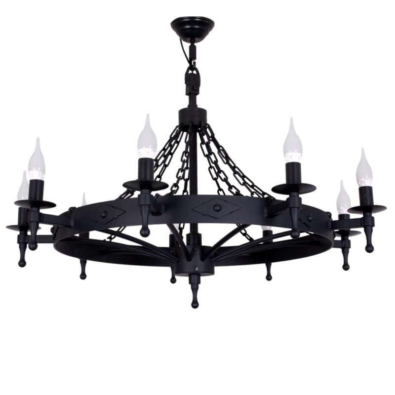 Metalowy Żyrandol 70 9z, Crafdeco