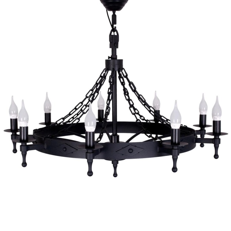 Metalowy Żyrandol 70 9z, Crafdeco