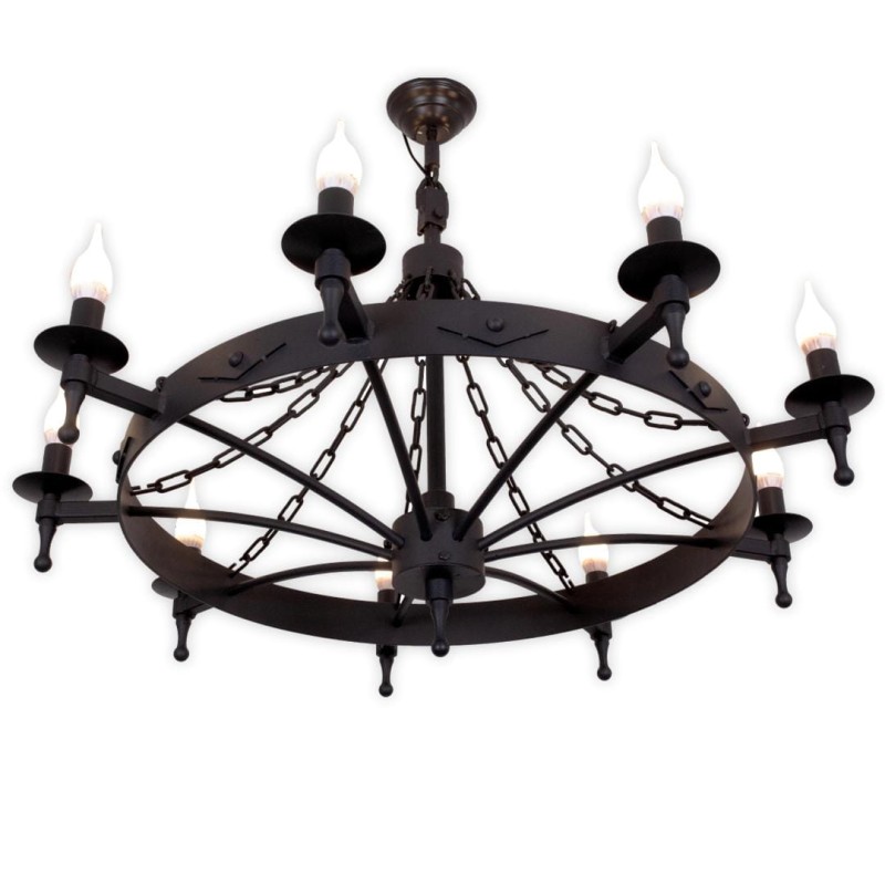 Metalowy Żyrandol 70 9z, Crafdeco