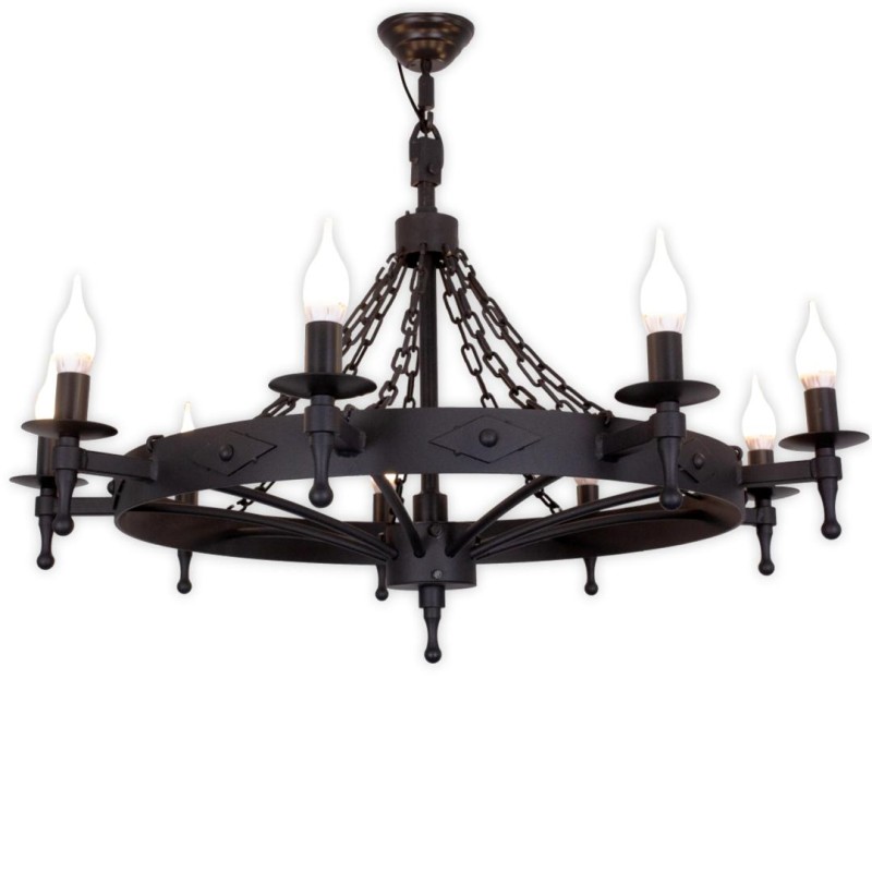 Metalowy Żyrandol 70 9z, Crafdeco