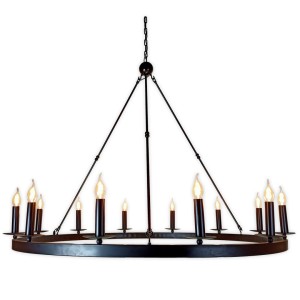 Metalowy żyrandol CASTLE 130 Czarny