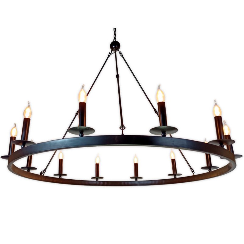 CASTLE 130 Metal Chandelier – Black- Crafdeco