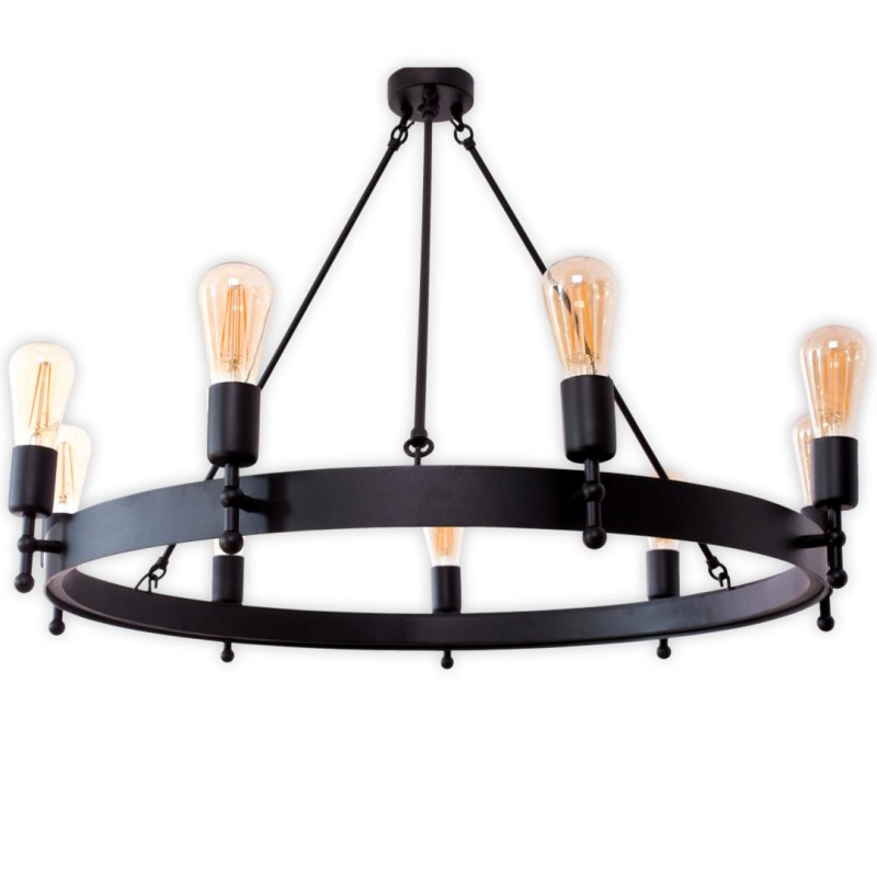 Rustic Chandelier CROWN 80 9z, Crafdeco