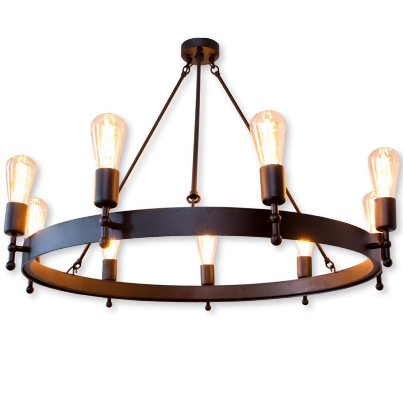 Rustic Chandelier CROWN 80 9z, Crafdeco