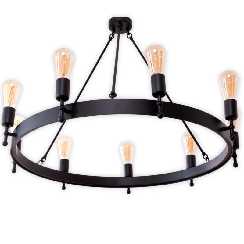 Rustic Chandelier CROWN 80 9z, Crafdeco