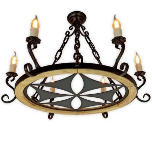 Light Chandelier K60 6S - Metal Highland Rosette