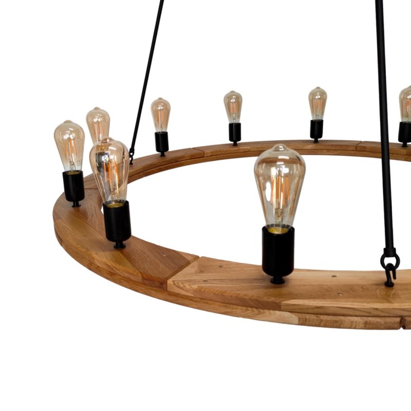 Two-tier rustic chandelier 70+120- Crafdeco