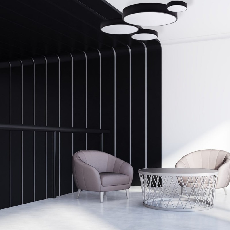 Black Ceiling Lamp Plafond 80 cm - Crafdeco