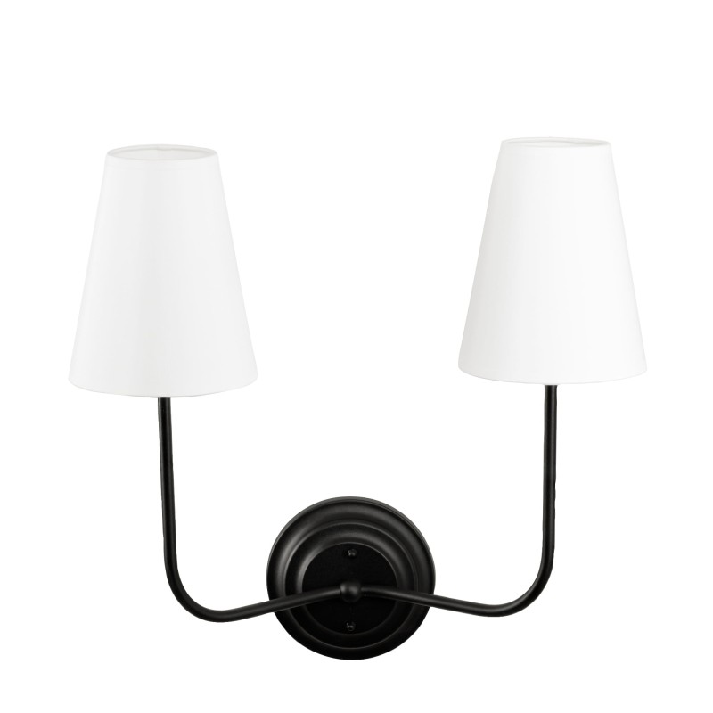ELEGANCE TWIN Black Wall Sconc - Crafdeco