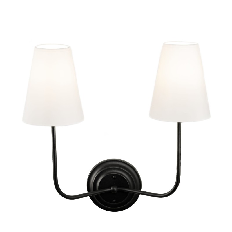 ELEGANCE TWIN Black Wall Sconc- Crafdeco