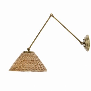 Wicker Brass Wall Sconce