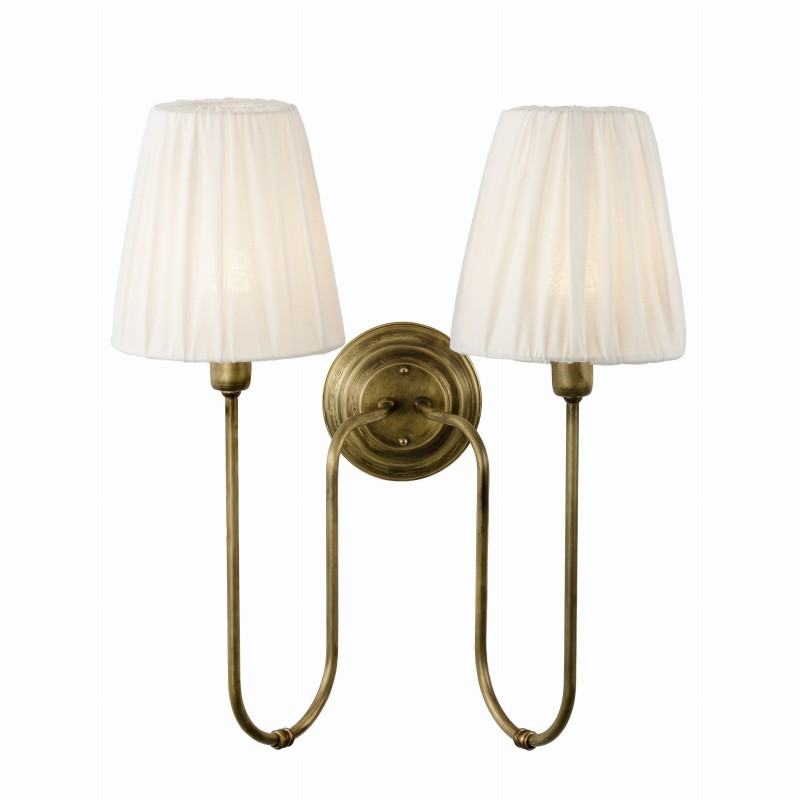 LAW Twin Brass Wall Sconce, Crafdeco