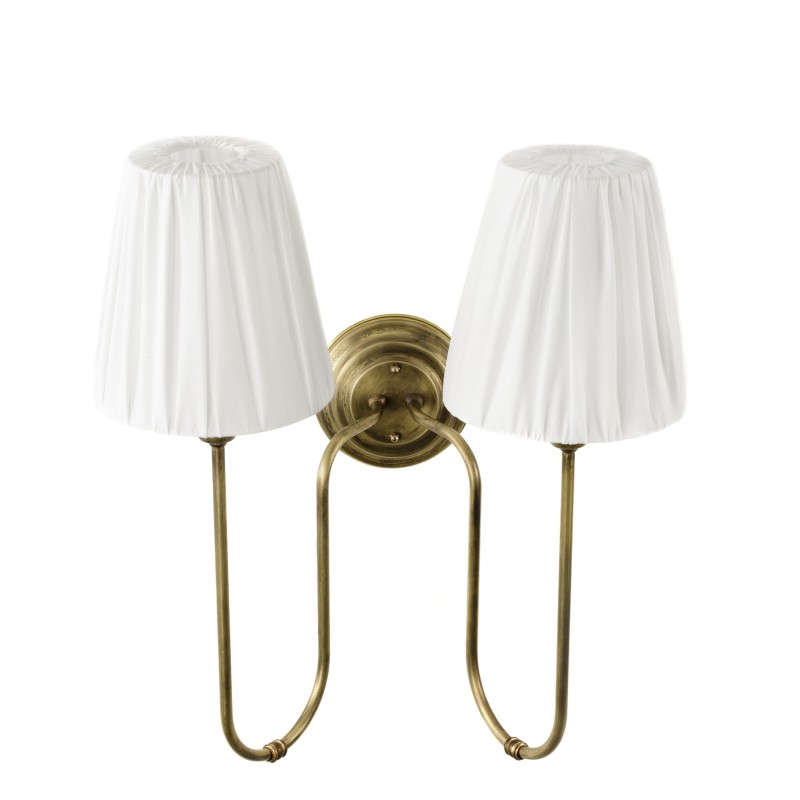 LAW Twin Brass Wall Sconce, Crafdeco