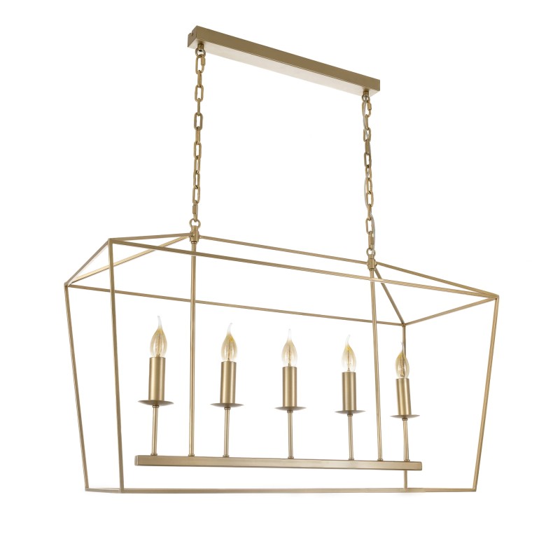 GENTLE L Gold Chandelier - Crafdeco