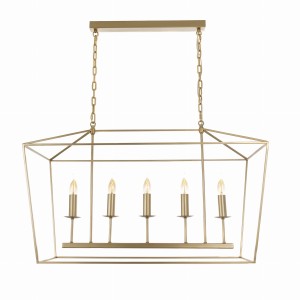 GENTLE L Gold Chandelier