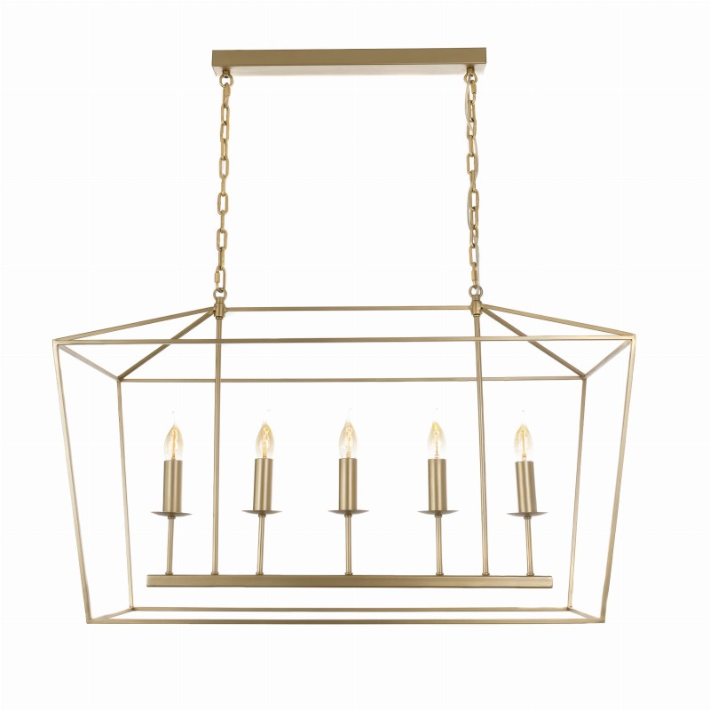 GENTLE L Gold Chandelier- Crafdeco