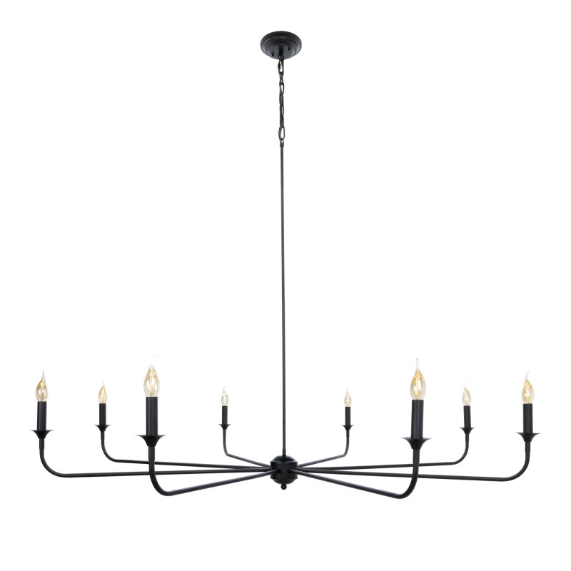 Black Farmhouse Chandelier, Crafdeco