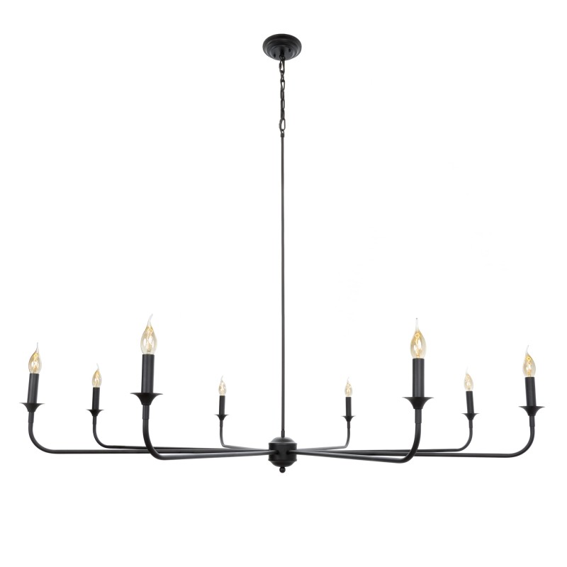 Black Farmhouse Chandelier, Crafdeco