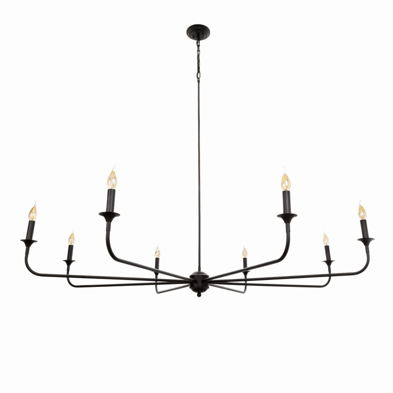 Black Farmhouse Chandelier, Crafdeco