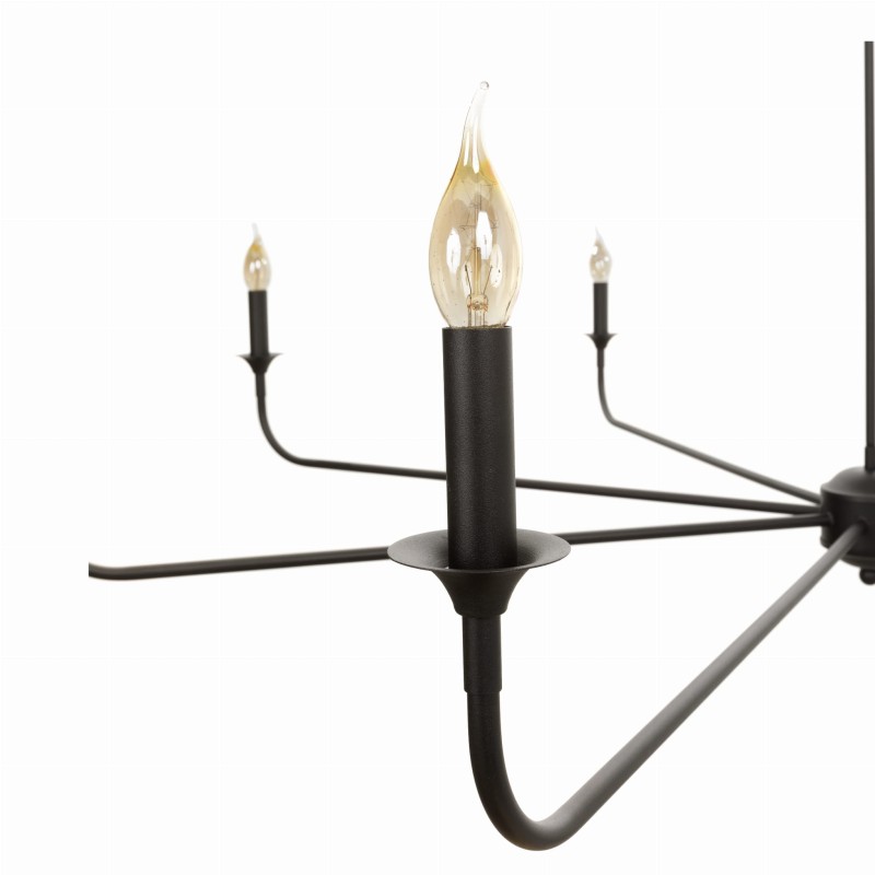Black Farmhouse Chandelier, Crafdeco