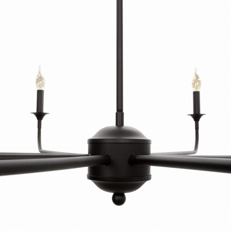 Black Farmhouse Chandelier, Crafdeco
