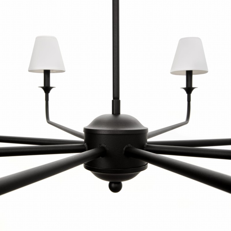 Black Farmhouse Chandelier, Crafdeco