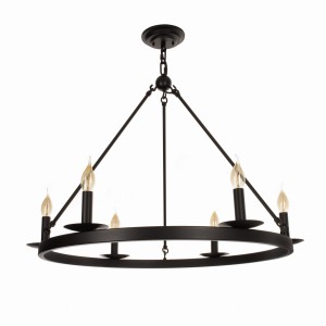 Black Metal CASTLE 70cm Chandelier