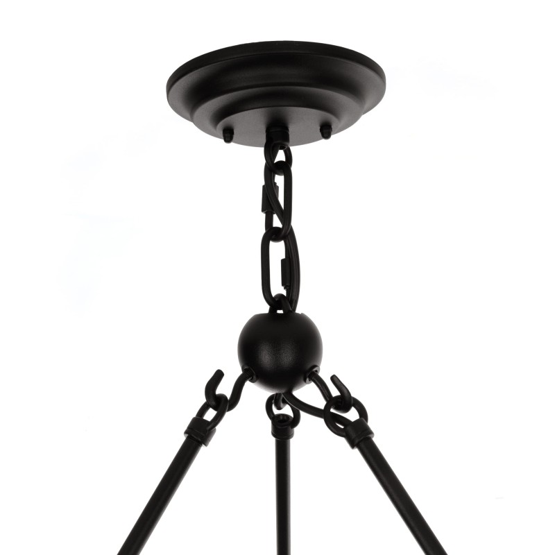 Black Metal CASTLE 70cm Chandelier  - Crafdeco