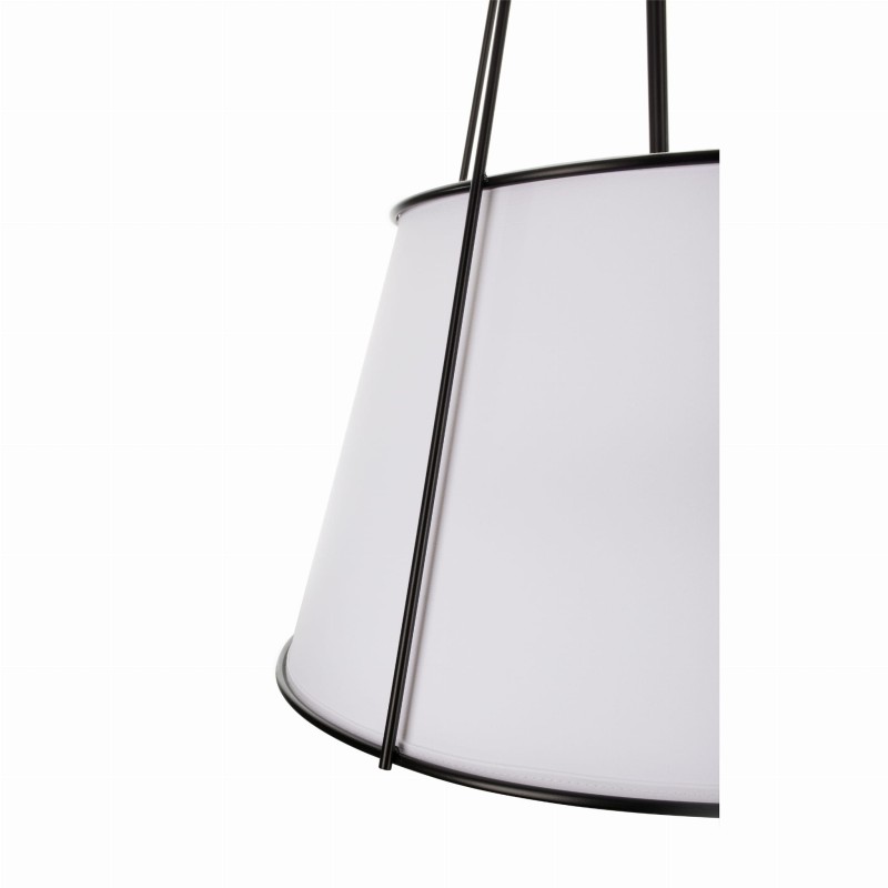 AMBER Black Lamp, white lapmshade,Crafdeco