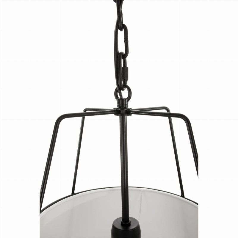 AMBER Black Lamp, white lapmshade,Crafdeco