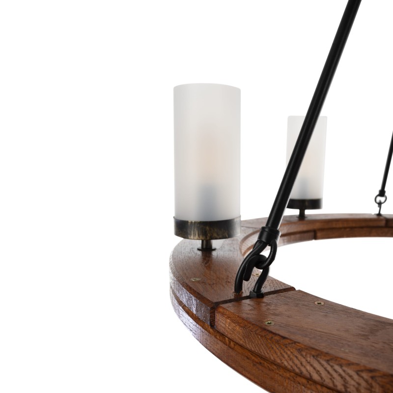 70 cm Rustic Wheel Chandelier, 6k, Crafdeco