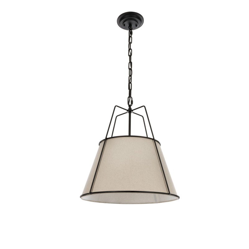 AMBER Black Lamp, linen lapmshade,Crafdeco