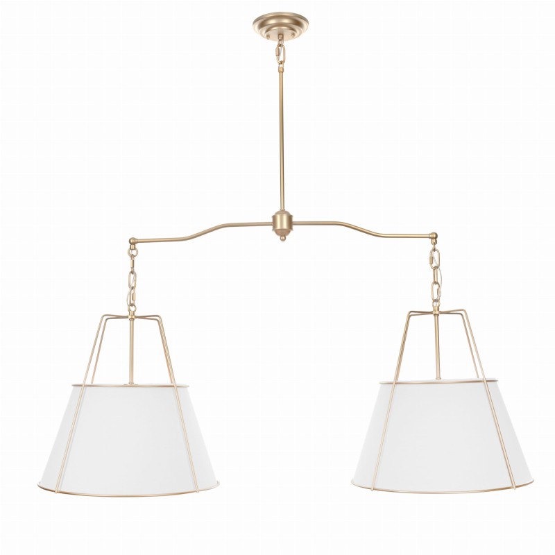 Amber Twin Lamp ,  white lampshade ,Crafdeco