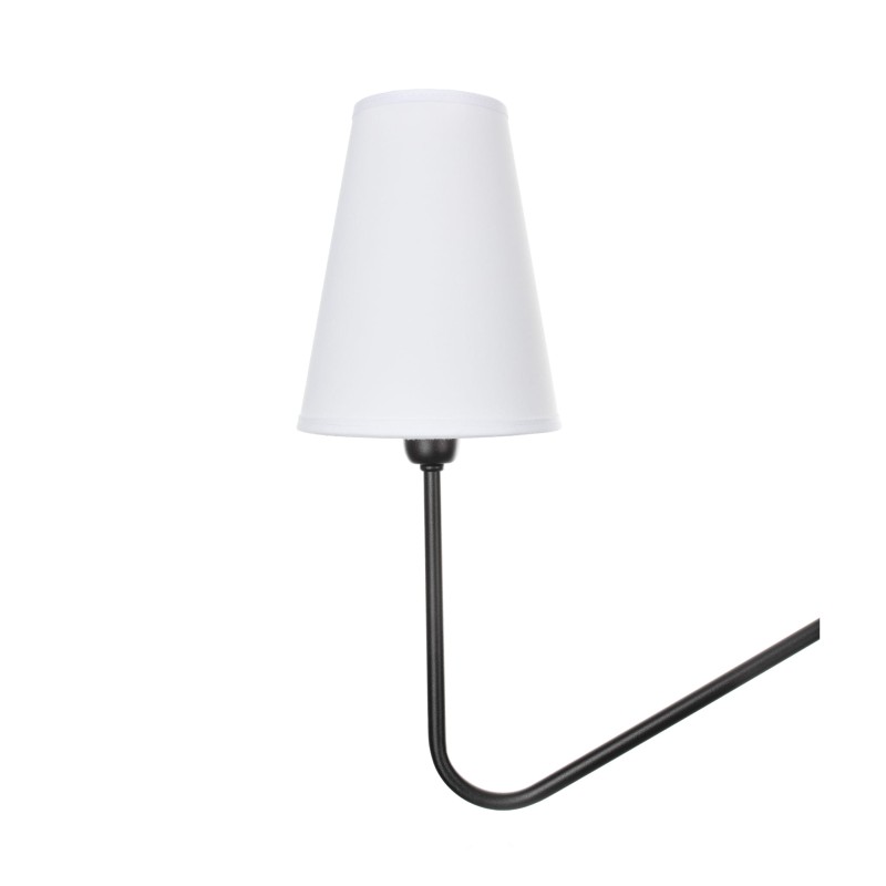 SIMPLE XS Black Chandelier-(white lampshade)-Crafdeco