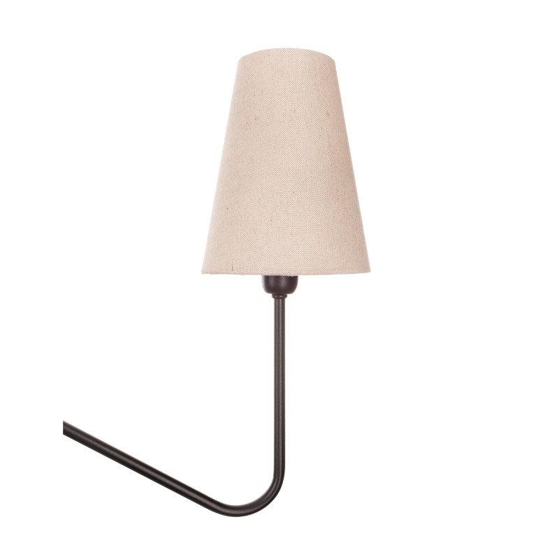 SIMPLE XS Black Chandelier-(linen lampshade)-Crafdeco