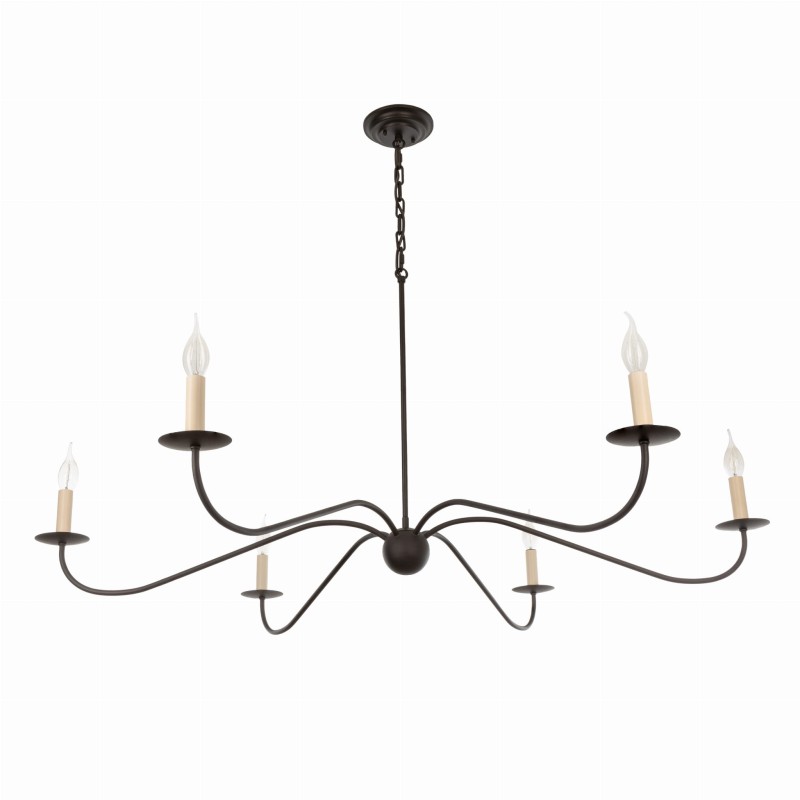Elegant Black Chandelier 120 cm, Crafdeco