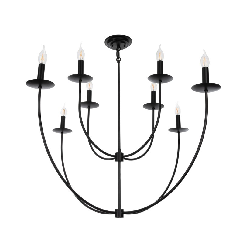 Deer Chandelier Black, Crafdeco