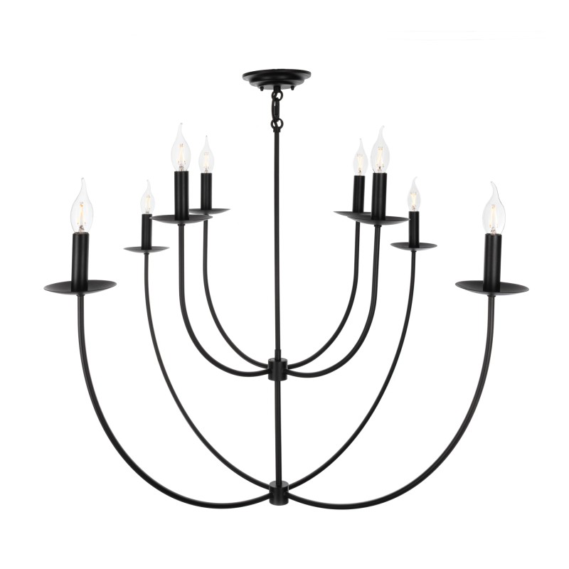 Deer Chandelier Black, Crafdeco
