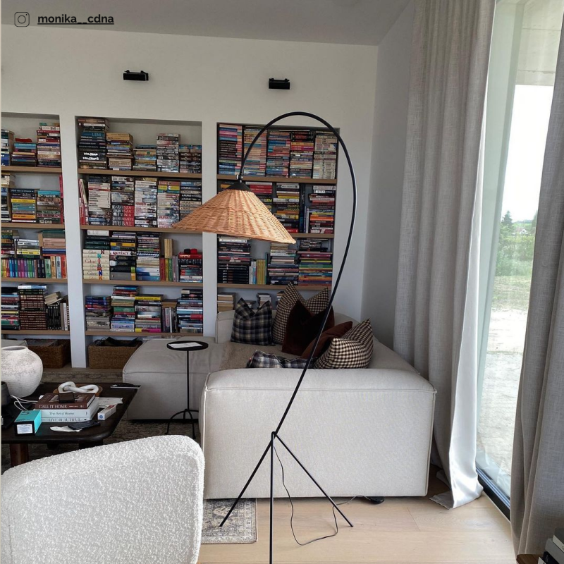Wicker Standing Lamp, Crafdeco