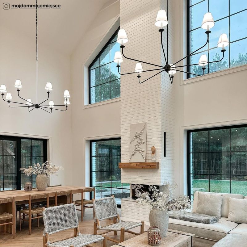Black Farmhouse Chandelier, Crafdeco