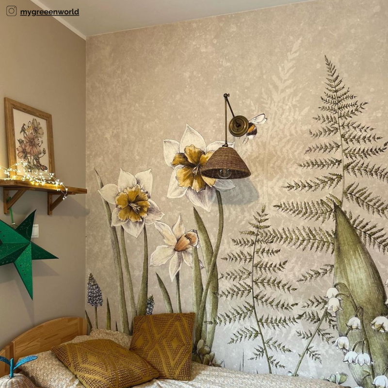 Wicker Brass Wall Sconce , Crafdeco