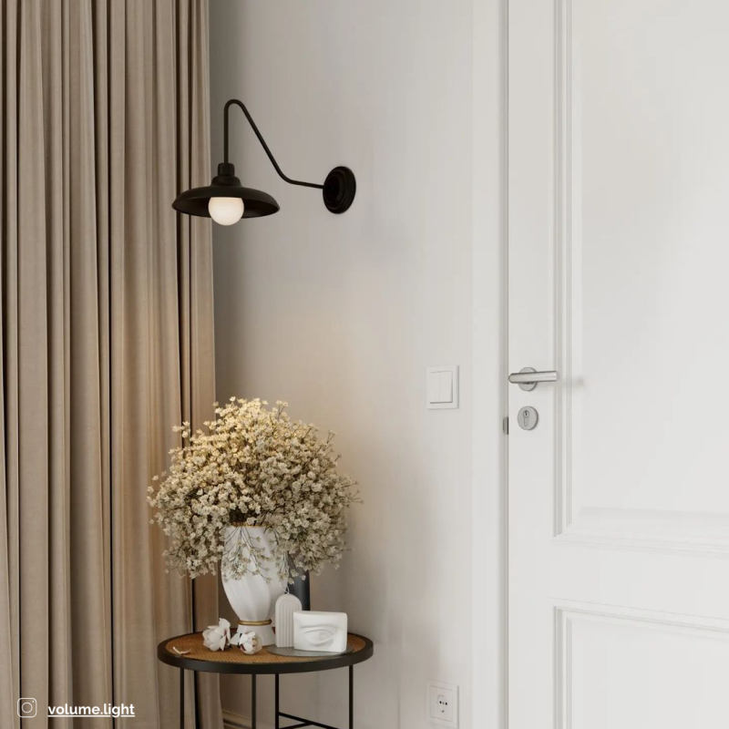 FORMER Black Wall Sconce , Crafdeco