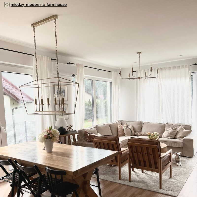 GENTLE L Gold Chandelier - Crafdeco
