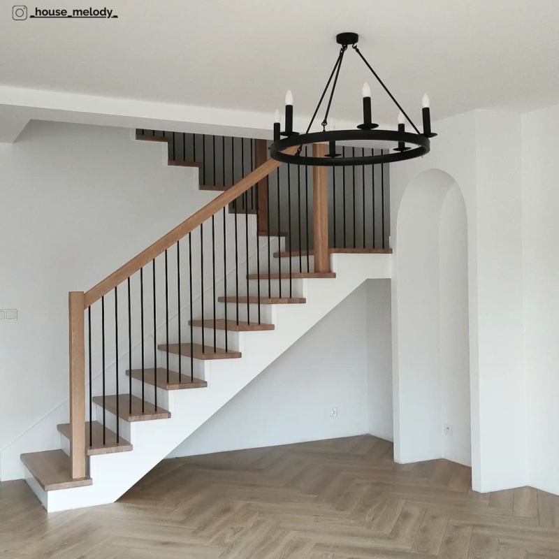 Black Metal CASTLE 70cm Chandelier  - Crafdeco