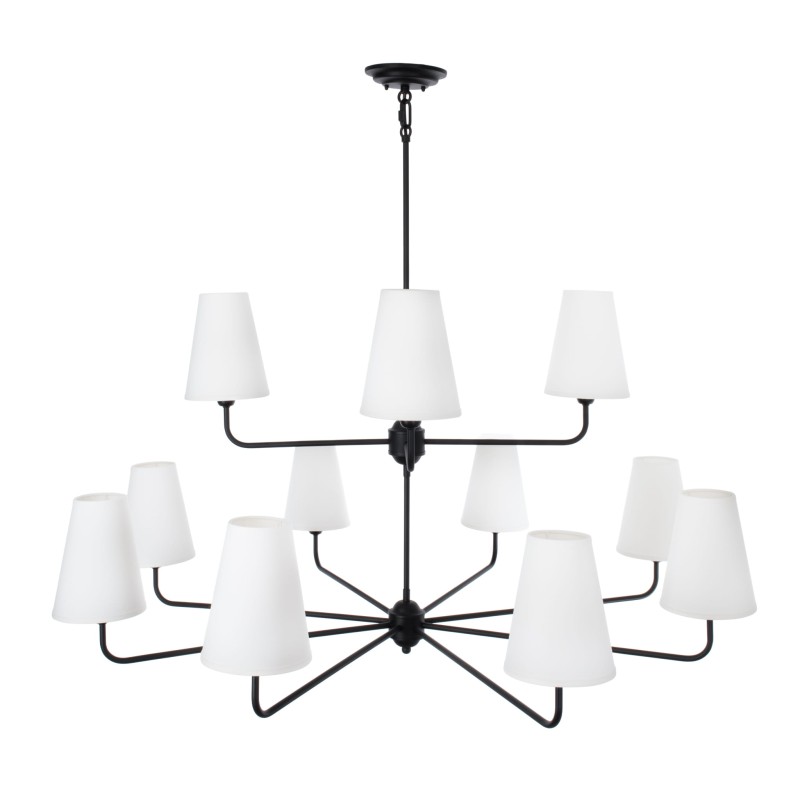 Classy Plus Double Chandelier – Black - Crafdeco