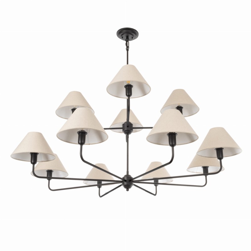 Classy Plus Double Chandelier – Black - Crafdeco