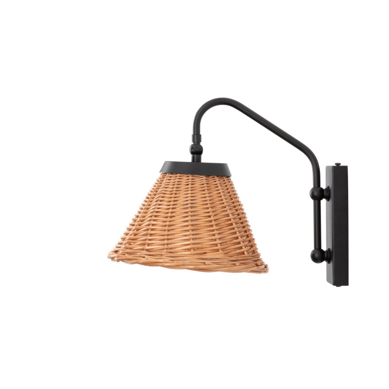 Lila black Wicker Sconce, crafdeco