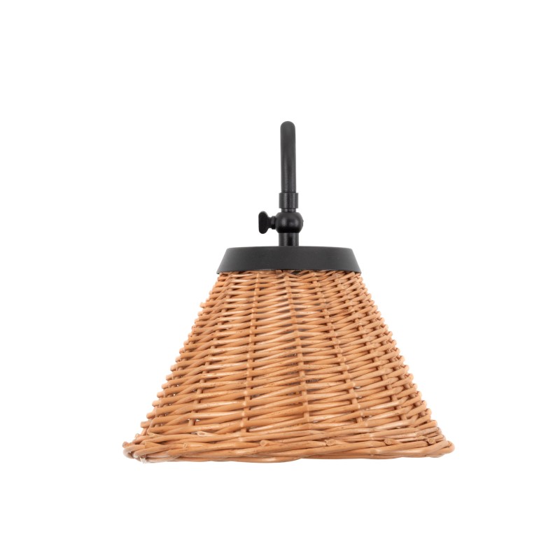 Lila black Wicker Sconce, crafdeco