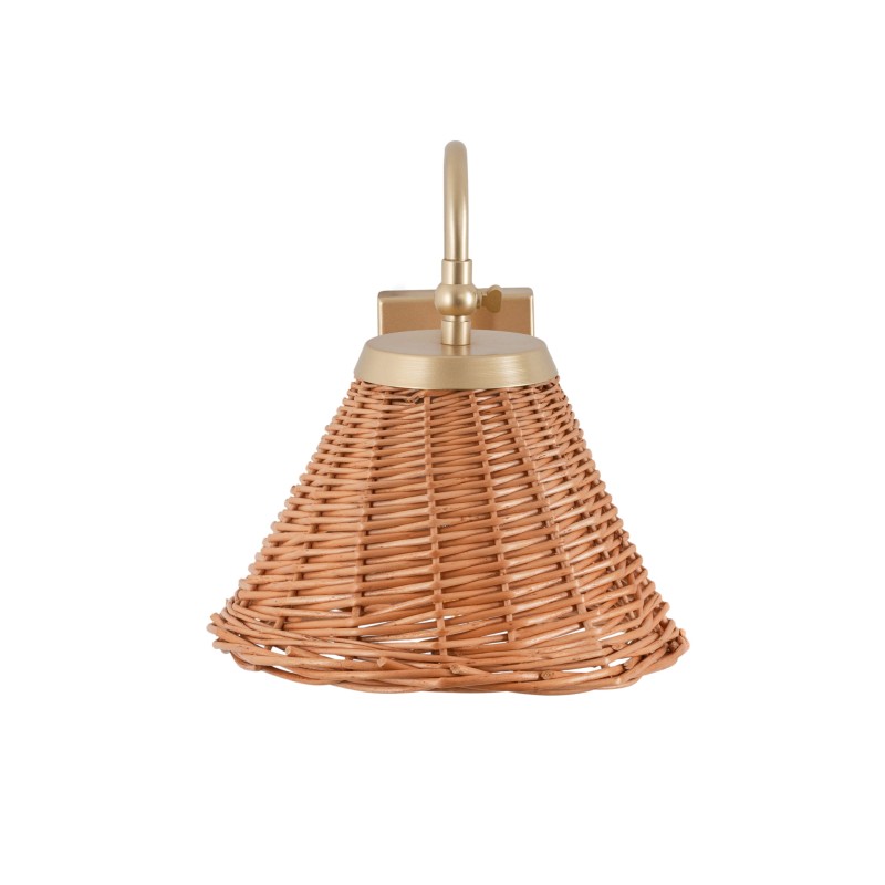 Lila Gold Wicker Sconce, crafdeco
