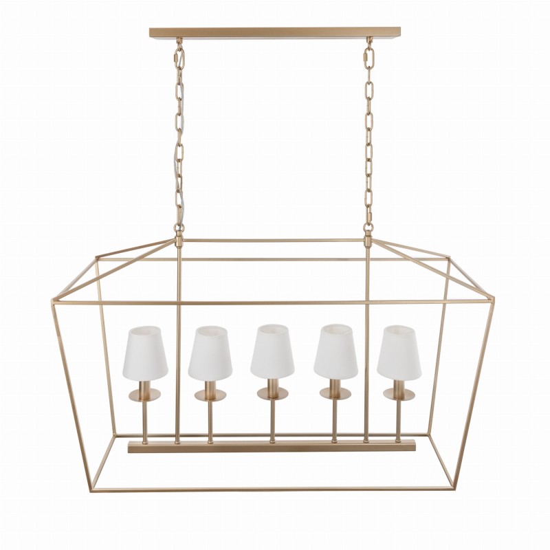 GENTLE L Gold Chandelier - Crafdeco